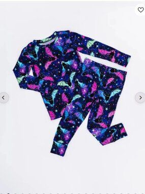 Bums and Roses Bat 4T bamboo pjs